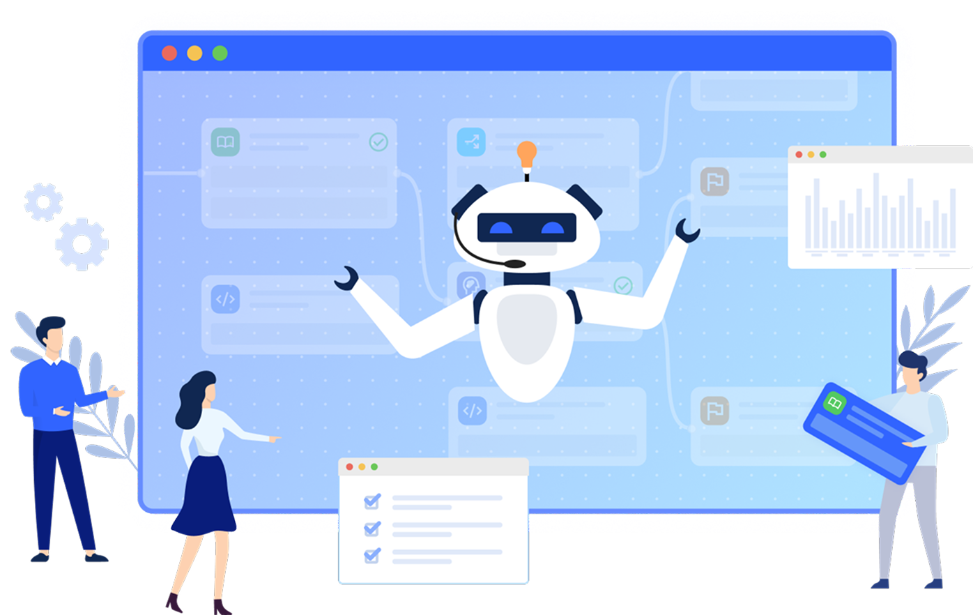 DifyによるAI業務自動化のイメージ